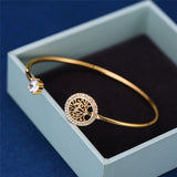 Ecomhunt White Zircon Stone Bracelet Tree Of Life Adjustable Bracelets For Women Cute Rose Gold Wedding Bracelet Gift